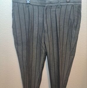 Vintage Louis Vuitton Grey / Charcoal Pinstripe Luxury Slim Fit Pants 34 / 30